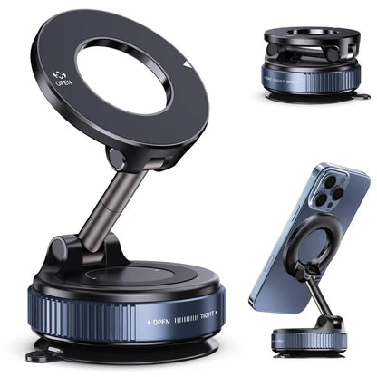 MagSafe Car Phone Mount, Ultra-Stable Magnetic Holder, 360° Rotation for IPhone Android Sleek Minimalist Dashboard Stand Beauty World Shop