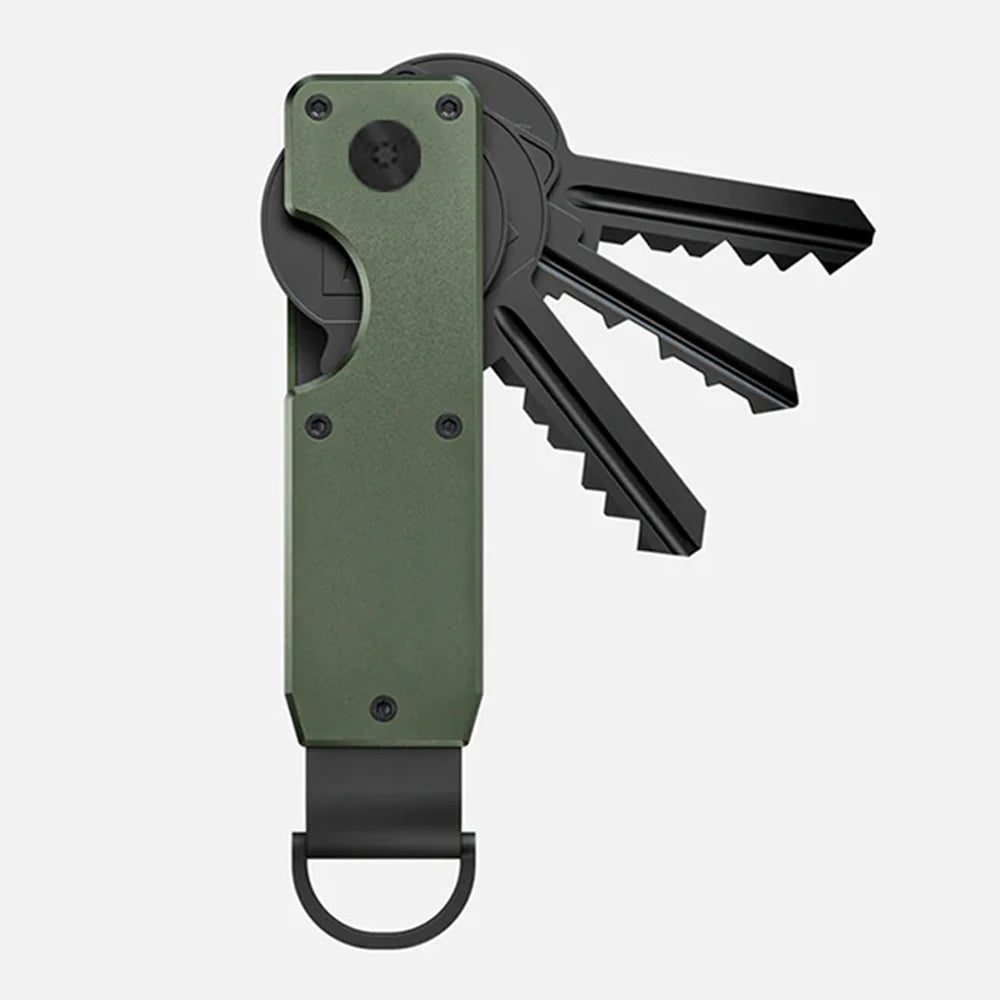 Minimalist Innovative Aluminum Alloy Compact Key Holder Key Rings Key Organizer Metal Key Holder 2-6 Keys Beauty World Shop