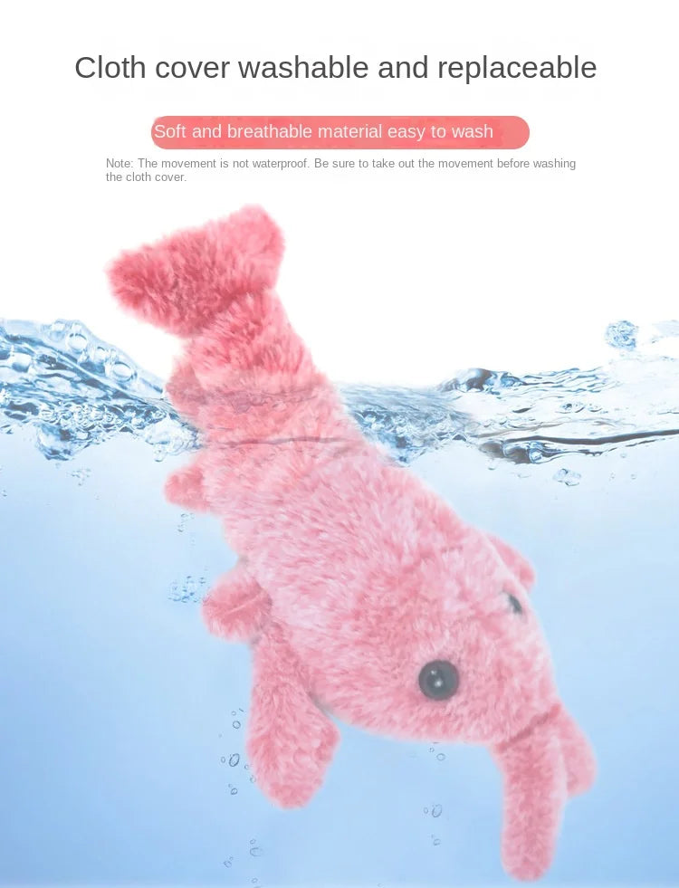 New Cat Toys Electric Lobster USB Rechargeable Simulation Jumping Shrimp Plush Electric Pet Teasing Cat Dogs Toys Pet Supplies Beauty World Shop