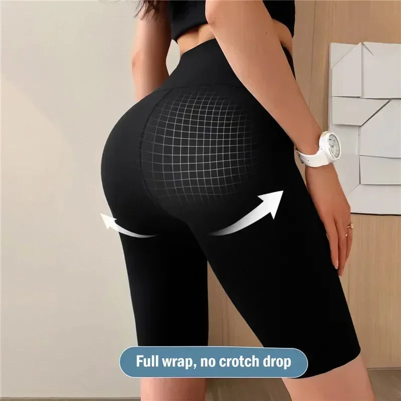 M-XL pantalones cortos deportivos para mujer, nuevos pantalones cortos para ciclismo, trotar, Fitness, cintura alta, Pues cortos Beauty World Shop
