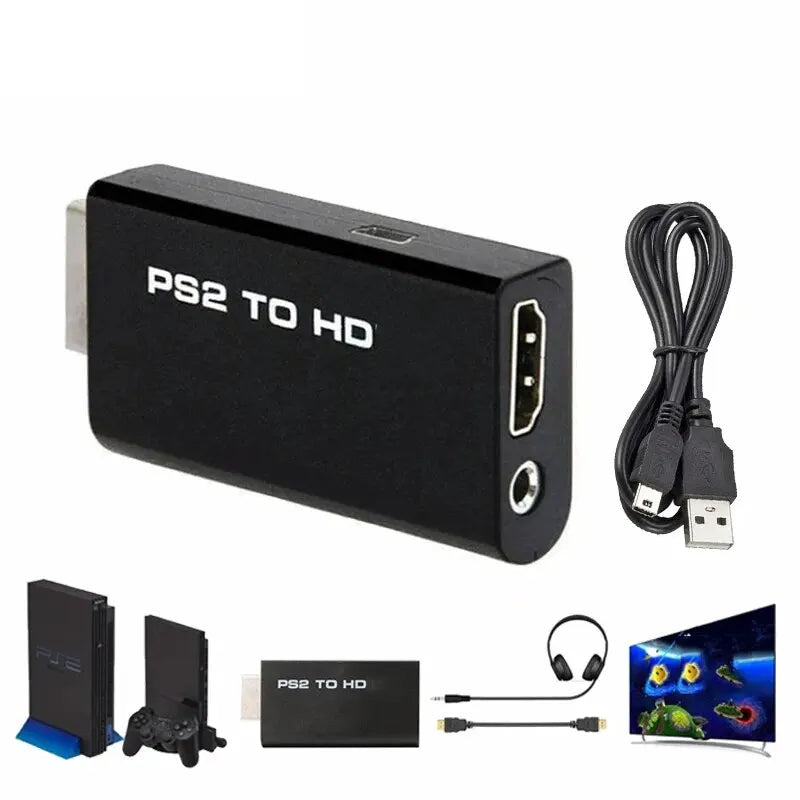 Hdmi To Ps2 Compatible Converter Adapter Audio And Video With 3.5mm Audio Cable Supports Pc All Ps2 480i 480p 576i Display Modes Beauty World Shop