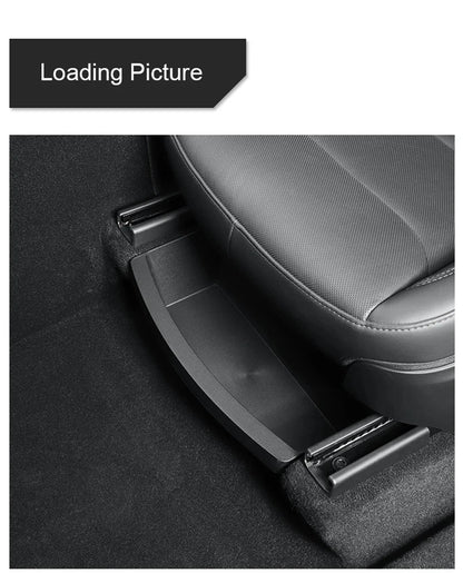 For Tesla New Model Y 2025 Juniper Launch Under Seat Storage Box Case Car Seat Organizer Vehicle Underseat Drawer Tray Accessory Beauty World Shop