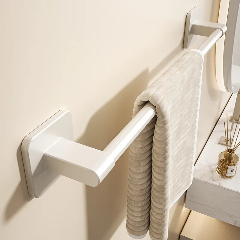 Self-adhesive Home Bathroom Towel Rack Holder Without Drilling Wall Mount Towel Shelf Kitchen Bathroom Accessories Towel Hanger Beauty World Shop