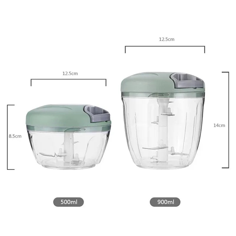 500/900ML Manual Meat Mincer Garlic Chopper Rotate Garlic Press Crusher Vegetable Onion Cutter Kitchen Cooking Accessories Beauty World Shop
