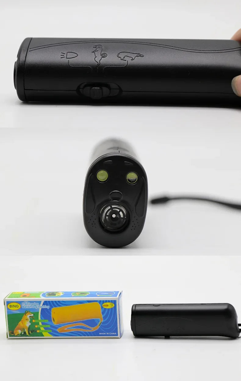 Double Ultrasonic Pet Dog Repeller Anti Barking Stop Bark Training Device High Power Dog Training Repellents not include Battery Beauty World Shop