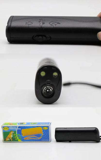 Double Ultrasonic Pet Dog Repeller Anti Barking Stop Bark Training Device High Power Dog Training Repellents not include Battery Beauty World Shop