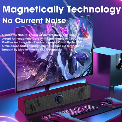 Wired Wireless Bluetooth Speaker Sound Box Bar Soundbar Computer PC TV Laptop Desktop Music Portable Caixa De Som Audio System Beauty World Shop