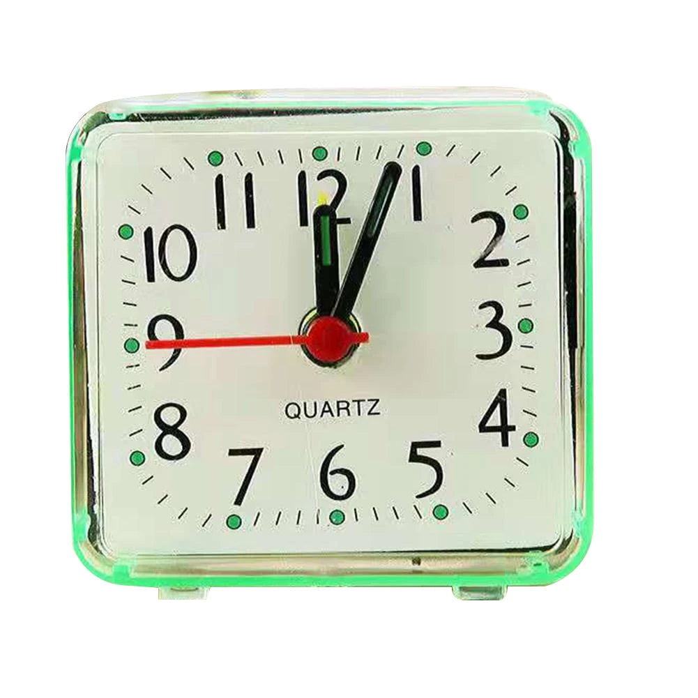 Bedside Small Alarm Clock Quartz Battery Square Candy Color Student Bedroom Alarm Clock Wake Up With Beeping Sound Beauty World Shop