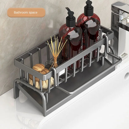 Kitchen Shelf Cleaning Cloth Storage Draining Rack Household Detergent Sponge Rack Water Sink Water Sink Water Sink Artifact Beauty World Shop