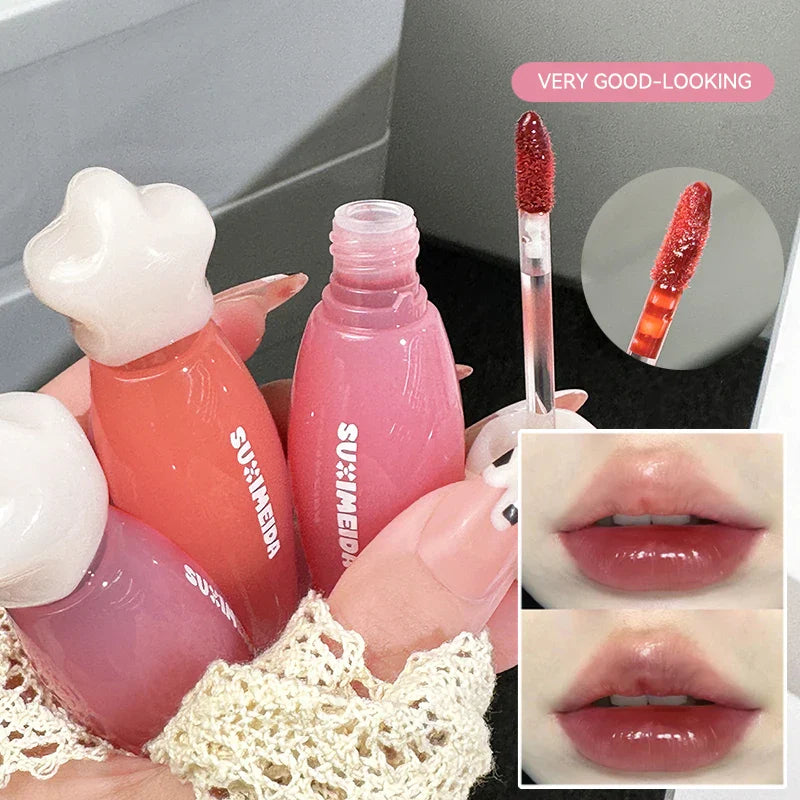 Suximei Da Hydrating Lip Lacquer - Glass Jelly Finish, Korean Style, Brightens Complexion Beauty Trend Shop
