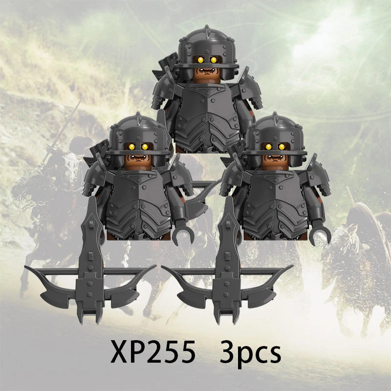 3pcs Lord Rings Elves Orcs Army Dwarf Rohan Mini Action Toy Figures Building Blocks Assembly Toys for Kids Birthday Gift Beauty World Shop