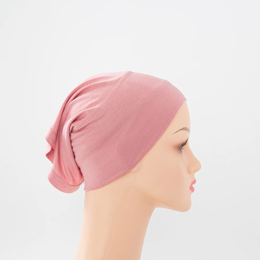 56colors Fashion Women Inner Hijab Tube Muslim Cap Bonnet Plain Islamic Underscarf Bamboo Jersey Undercaps Beauty World Shop