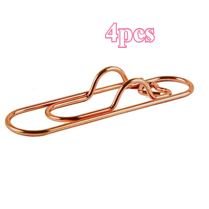 4Pcs Multifunctional Love Pen Clip, Portable Hanging Pen Button Fixed Seat Paper Clip for Notebook Stationery Accessories Beauty World Shop