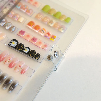 Nail Art Piece Storage Book Large Capacity Exhibition Photo Album Card Clip Display Board DIY Simple Album Storage Book Beauty World Shop