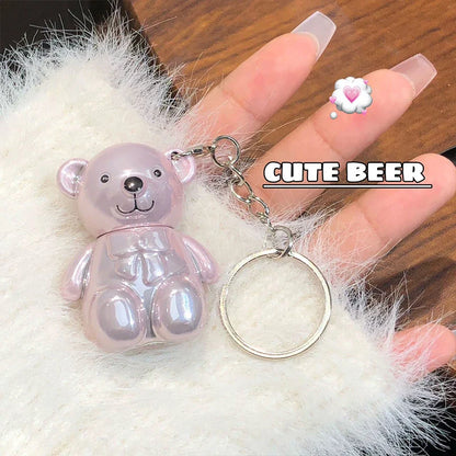 ART VALUE Bear Doudoun Velour Lip Clay matte Mist Face with White grey pink keychain lip glaze Beauty Trend Shop