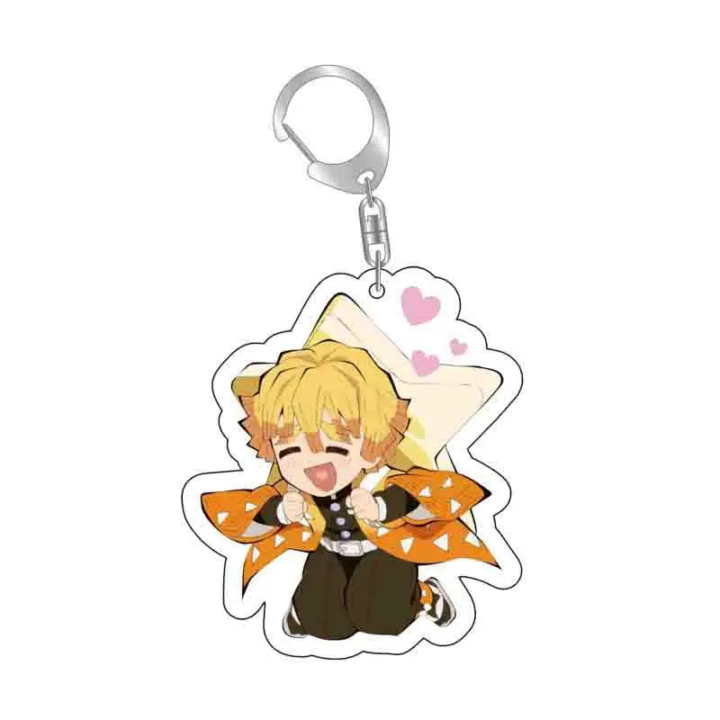 Demon Slayer doll toy Kimetsu No Yaiba Blade of Ghost Keychain Acrylic Pendant Car Key Chain Fans kids Xmas Gift Anime Jewelry Beauty World Shop
