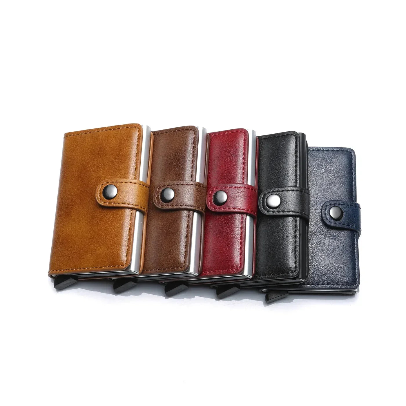 Rfid Credit Card Holder Men Wallets Luxury Small Smart Wallet Metal Business Mini Cardholder Case Women Minimalist Walet for Men Beauty World Shop