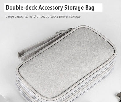Data Cable Storage Bag Waterproof Portable Carry Case  Storage Bag Travel Organizer Bag for Cable Cord USB Charger Beauty World Shop