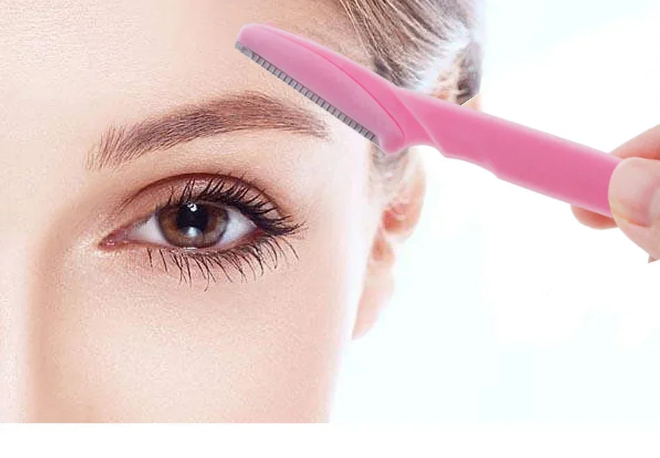 Portable Eyebrow Trimmer Blade Women's Face Shaver Safety Knife Makeup Scraper Hair Removal Tool for Eyebrow Epilation Beauty Trend Shop