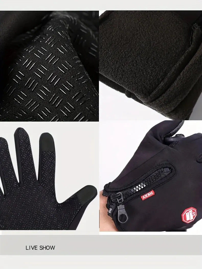Outdoor Cycling Gloves, Bicycles for Warmth and Anti Slip in Autumn and Winter Beauty World Shop