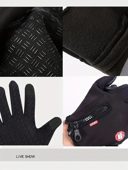 Outdoor Cycling Gloves, Bicycles for Warmth and Anti Slip in Autumn and Winter Beauty World Shop