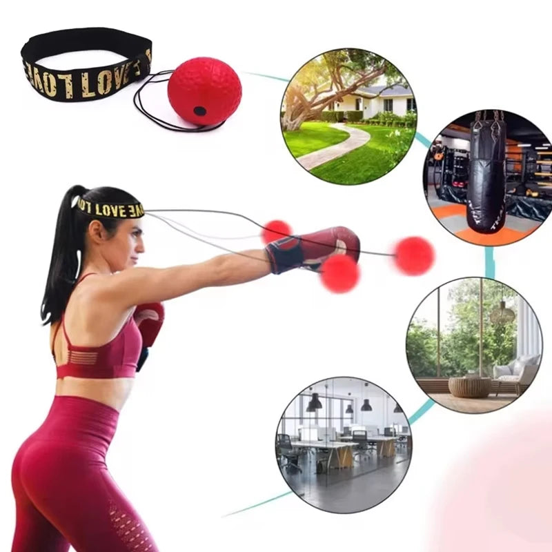 Headworn Speed Ball Boxing Magic Ball Reaction Ball Fight Training Coordination Ability Vent Fist Speed Precision Decompression Beauty World Shop