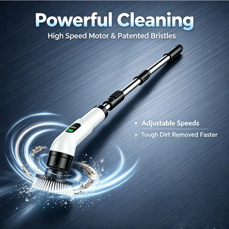 Household Cordless Spin Scrubber Kitchen Gadgets Hair Brushes Bathroom Broom Toilet Mops Electric Multipurpose Cleaning Brush Beauty World Shop