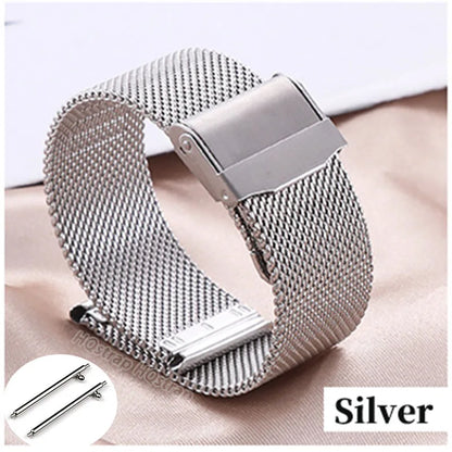 Quick Release Milanese Strap 18mm 20mm 22mm 12mm 14mm 16mm 17mm 19mm 21mm 24mm Universal Bracelet 0.6mesh Stainless Steel Beauty World Shop