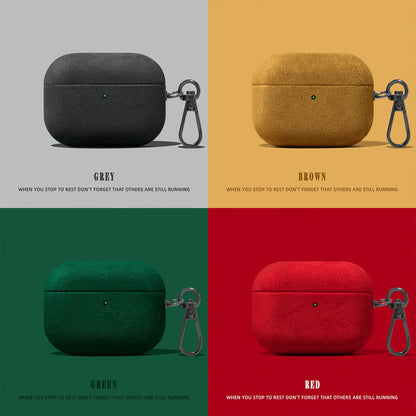 Luxury Corduroy Pattern New Earphone Case For Airpods Pro 2 With Keychain Soft Leather Protective Cover For Airpods 1 2 3 ﻿Pro3