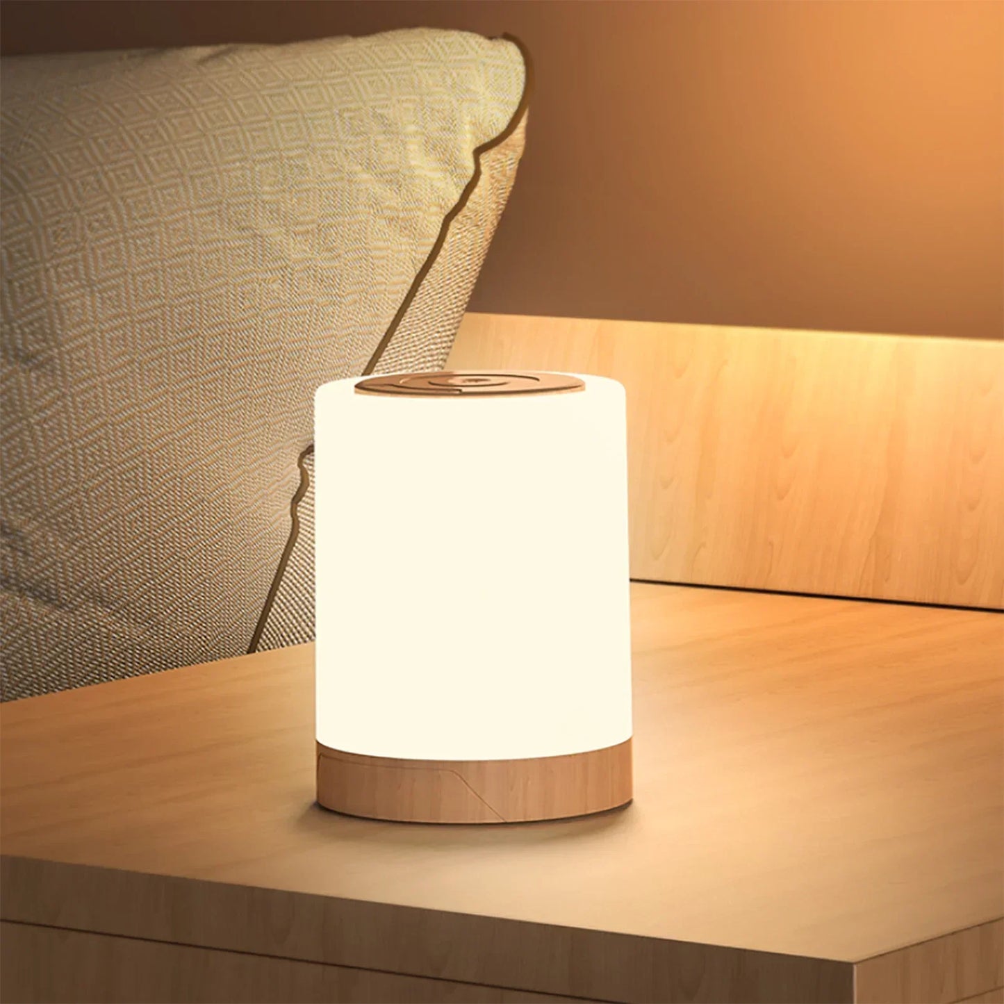 Xiaomi Touch Control Night Light USB Rechargeable Dimmable RGB Night Light Bedroom Bedside Ambient Table Lamp With Timer THee STORE
