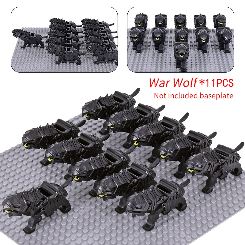 Medieval Military Sets Cavalry Figures War Horse Animals Building Blocks Parts Knight Weapons Accessories Toys for kids gifts Beauty World Shop