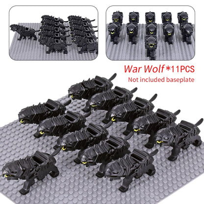 Medieval Military Sets Cavalry Figures War Horse Animals Building Blocks Parts Knight Weapons Accessories Toys for kids gifts Beauty World Shop