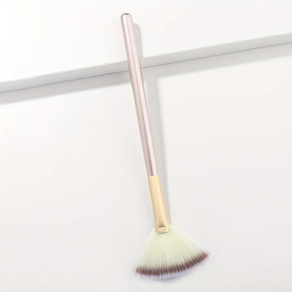 1pc Fan Shaped Highlight Brush Contour Brush Blending Highlighter Makeup Brush Face Loose Powder Brush Cosmetic Beauty Tools Beauty World Shop