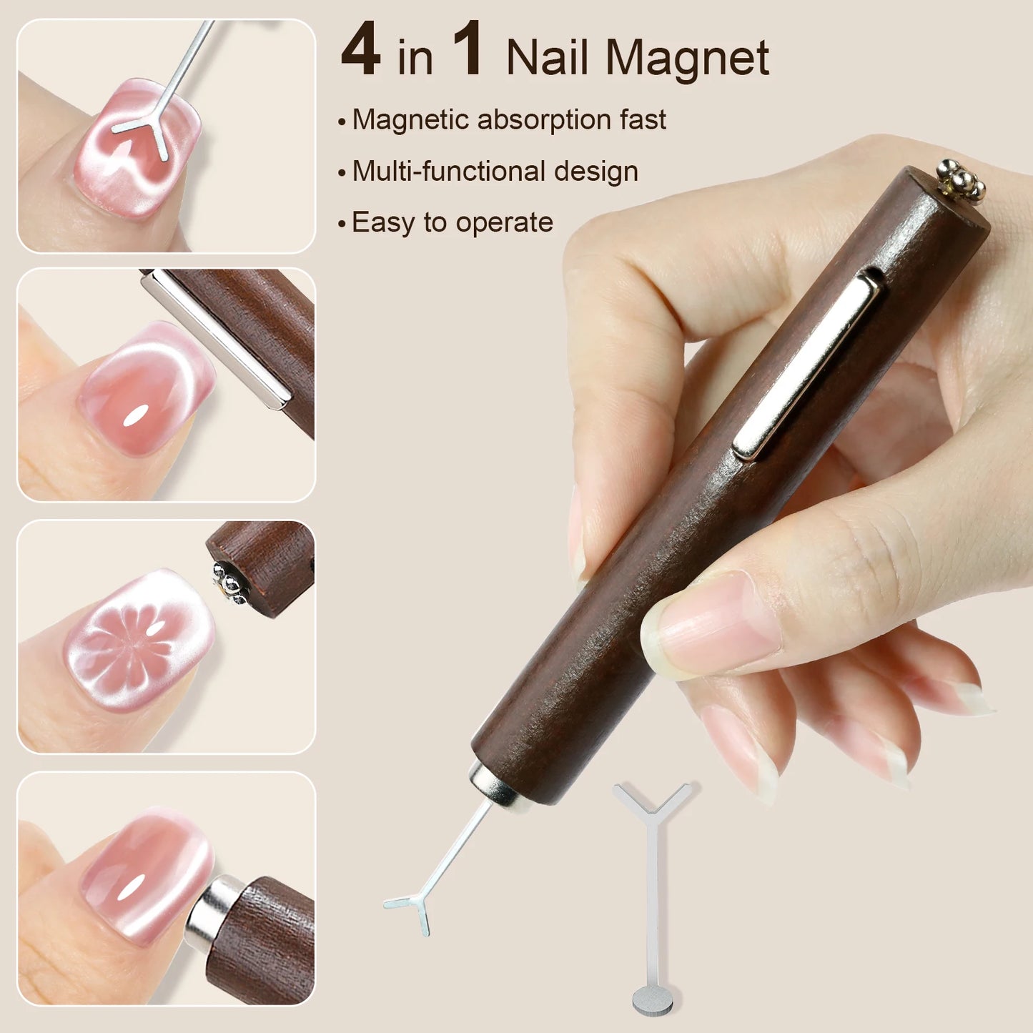 3 In 1 Multifunctional Strong Cat Eye Magnet UV/LED Gel Nail Magnetic Stick for Nail Art Design Manicure Special Tools Beauty World Shop