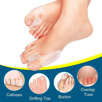 Get Relief from Bunions with 2pcs Soft Big Toe Corrector - Perfect for Night and Home Use, Long-term Comfort Beauty Trend Shop