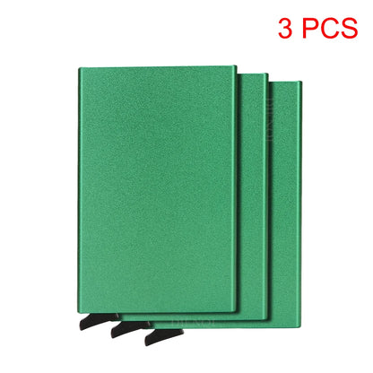 Rfid Credit Card Holder Metal Thin Slim Smart Wallet Men Women Wallets Pop Up Minimalist Small Black Purse Mini Walets for Men Beauty World Shop