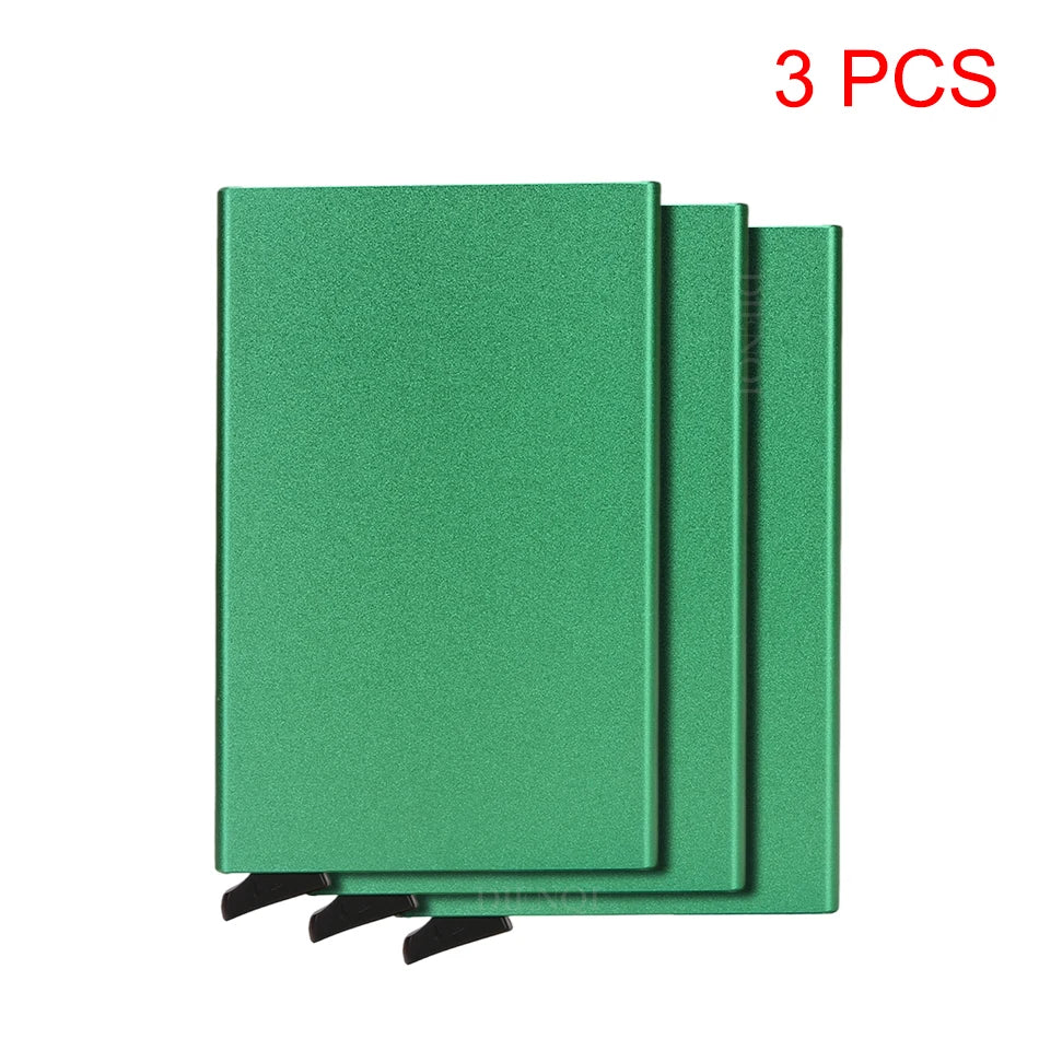 Rfid Smart Wallet Card Holder Metal Thin Slim Men Women Wallets Pop Up Minimalist Wallet Small Black Purse Vallet Walets for Men Beauty World Shop