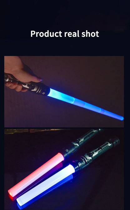 2-in-1 Lightsaber Telescopic Flash Sword Toy Red & Blue or 7 Colours for Kids Gift Party Favors Dress Up Rave Prop with Sound Beauty World Shop