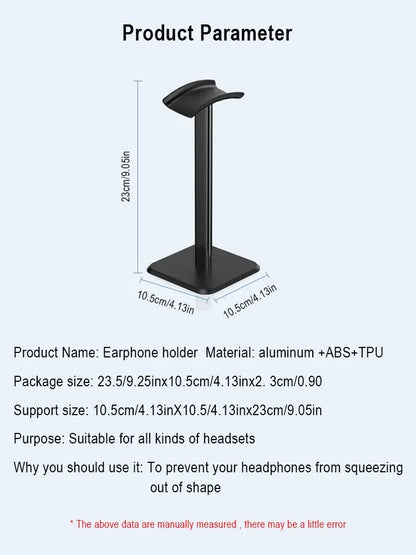 Black and White Earphone Holder Detachable Computer Esports Game Headset Desktop Storage Universal Display Rack for All Headsets