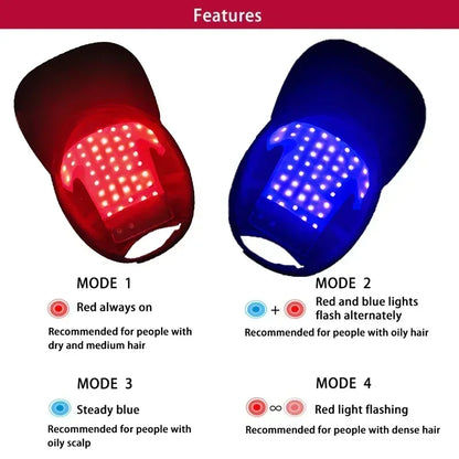 LED Red Light Therapy Cap Hair Growth Helmet Diode LaserHat Light Therapy Cap for Hair Regrowth and Hair Loss Treatment