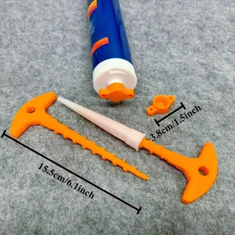 Silicone seal cap and seal gun nozzle removal tool, silicone seal cap used for open core tubes to prevent rapid drying Beauty World Shop