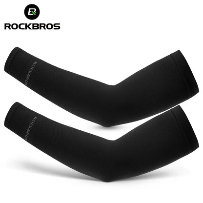 ROCKBROS Ice Silk Arm Sleeves Sun Protection UV Mangas Running Cycling Arm Warmers Sports Basketball Volleyball Cool Arm Sleeves Beauty World Shop