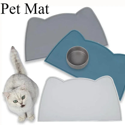 Food Grade Silicone Cats Anti-dirty Easy to Clean Cats and Dog Bowl Mats Water Proof Waterproof and Leak-proof Pad Anti-slip Pet Beauty World Shop