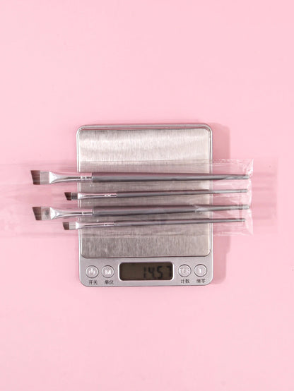 4PCS Liquid Eyeliner Brush Ultra Thin Fine Oblique Angle Flat Head Eyebrow Brush Beauty World Shop