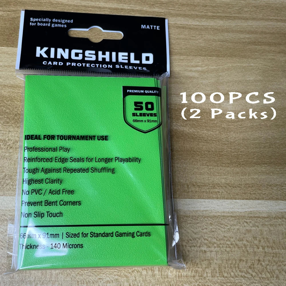 100PCS Matte Colorful Standard Size Card Sleeves TCG Trading Cards Protector Tarot Shield Board Games Cover PKM 66x91mm Beauty World Shop