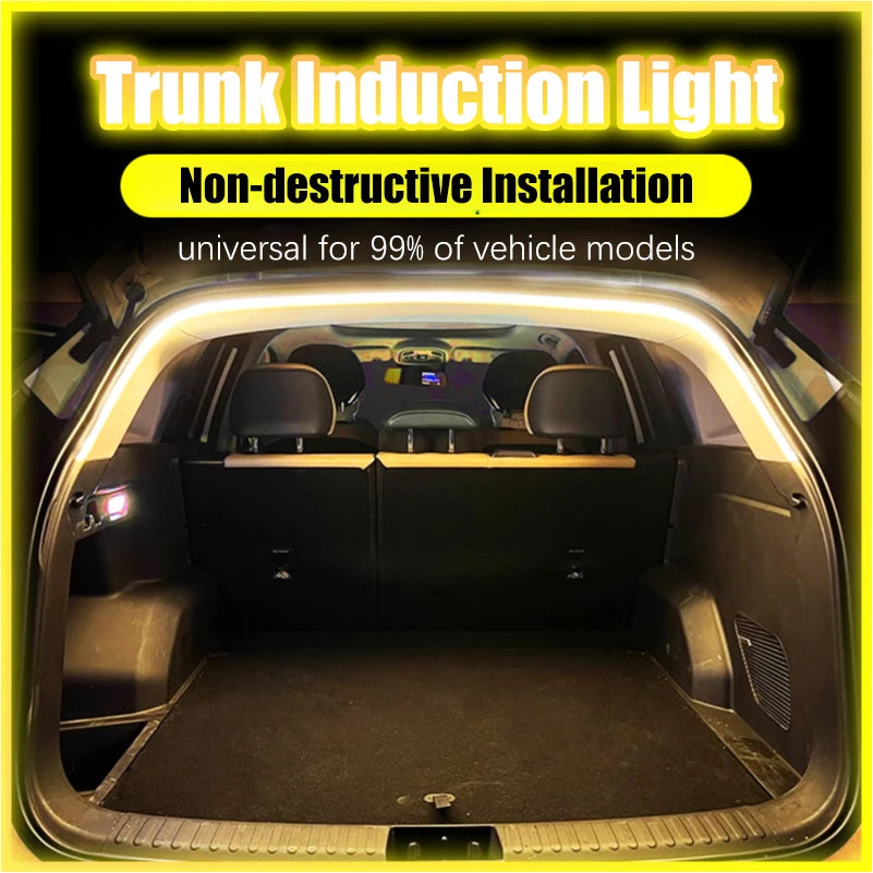 Car Trunk Led Light Strip Waterproof PVC Flexible Ambient Light Strip Automatic On/Off Hidden Installation Universal for Suv/Mpv Beauty World Shop