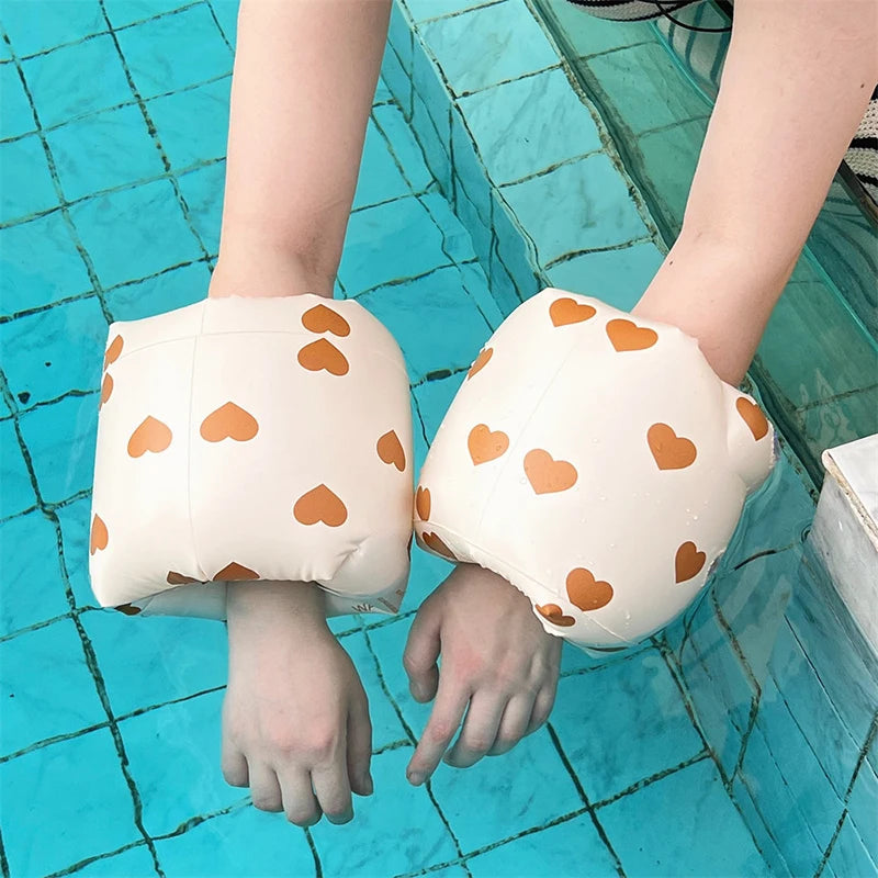 1 pair  Cartoon printing Swimming Arm Floaties， Inflatable Swim Arm Bands Floater Sleeves for Adults and Kids Beauty World Shop