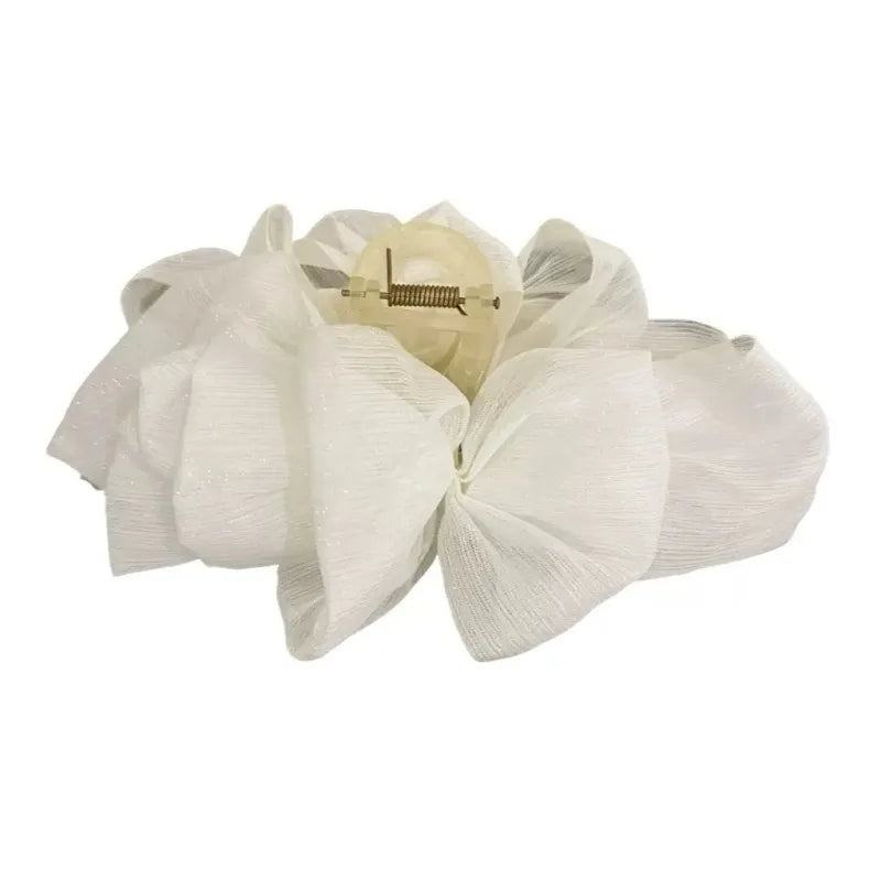 High-Grade Temperament Cloud Bubble Mesh Silver Silk Hair Clip For Women Beauty Trend Shop