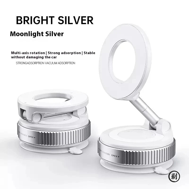 Strong Magnetic Car Phone Holder Foldable Design 360° Adjustable Vacuum Mount for Car/Desk/Bathroom/Universal Use Beauty World Shop