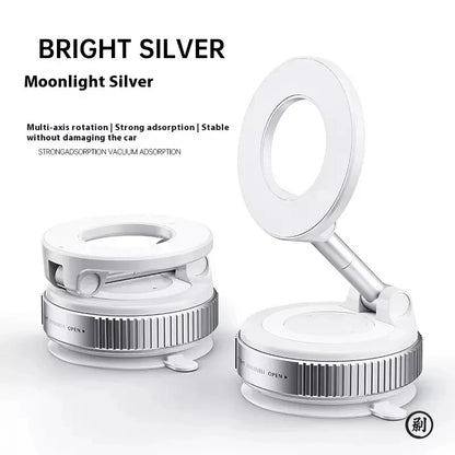 Strong Magnetic Car Phone Holder Foldable Design 360° Adjustable Vacuum Mount for Car/Desk/Bathroom/Universal Use Beauty World Shop